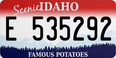ID license plate E535292