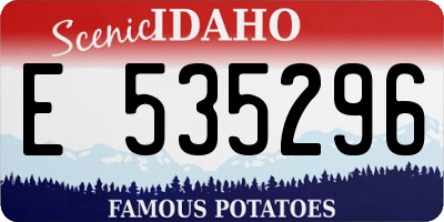 ID license plate E535296