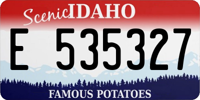 ID license plate E535327