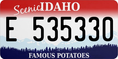 ID license plate E535330