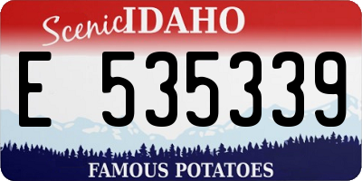 ID license plate E535339
