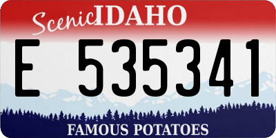 ID license plate E535341