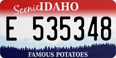 ID license plate E535348