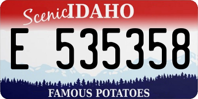 ID license plate E535358