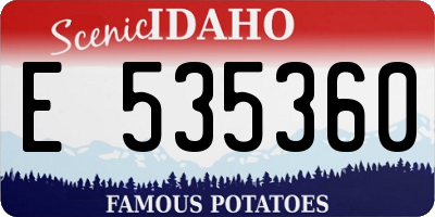 ID license plate E535360
