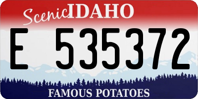 ID license plate E535372