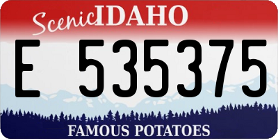 ID license plate E535375