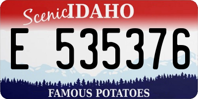 ID license plate E535376
