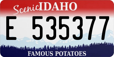 ID license plate E535377