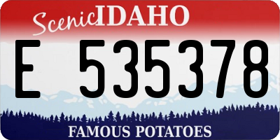 ID license plate E535378
