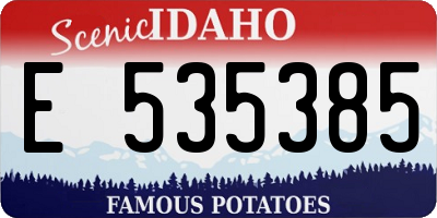 ID license plate E535385