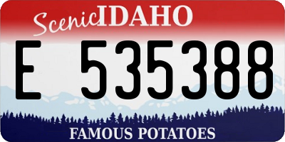 ID license plate E535388