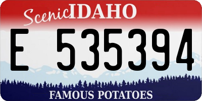 ID license plate E535394