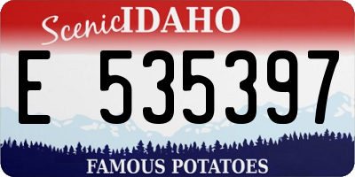 ID license plate E535397