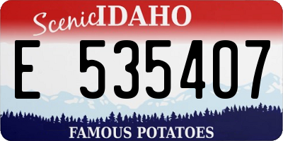 ID license plate E535407