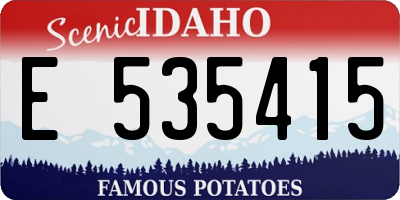 ID license plate E535415