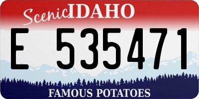 ID license plate E535471