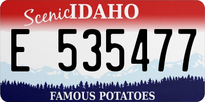 ID license plate E535477