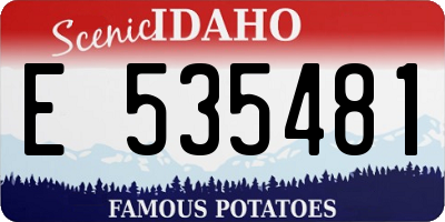 ID license plate E535481