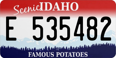 ID license plate E535482