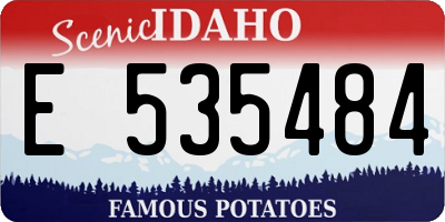ID license plate E535484