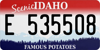 ID license plate E535508