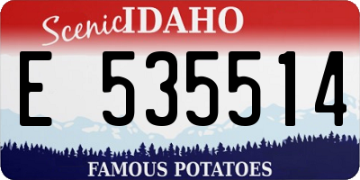 ID license plate E535514