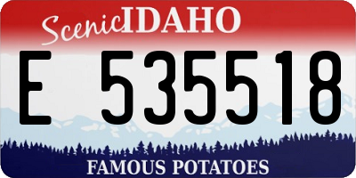 ID license plate E535518