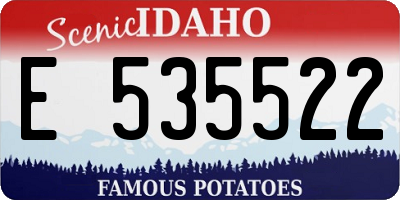 ID license plate E535522