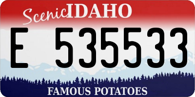 ID license plate E535533
