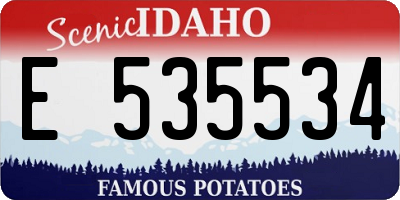 ID license plate E535534