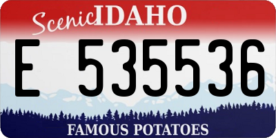 ID license plate E535536