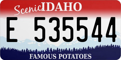 ID license plate E535544