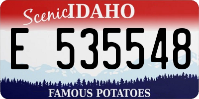 ID license plate E535548