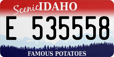 ID license plate E535558