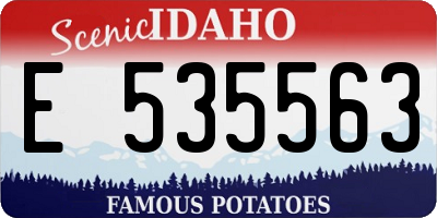 ID license plate E535563
