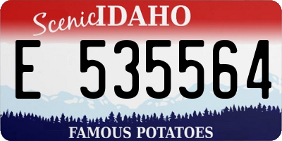 ID license plate E535564