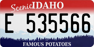 ID license plate E535566