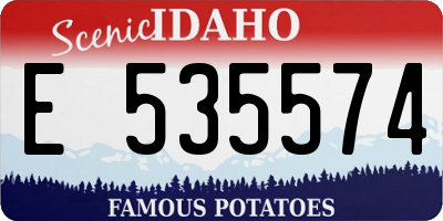ID license plate E535574