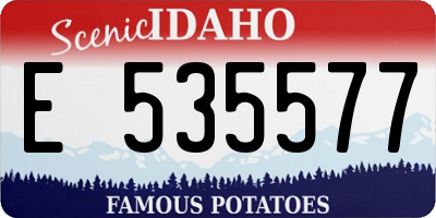 ID license plate E535577