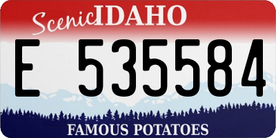 ID license plate E535584