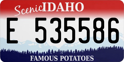 ID license plate E535586