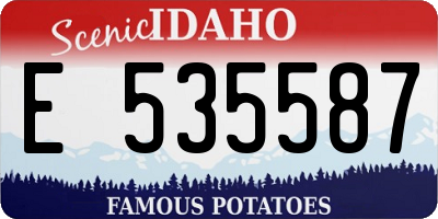 ID license plate E535587