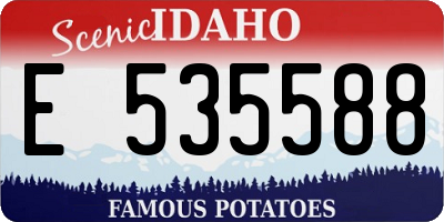 ID license plate E535588