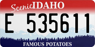 ID license plate E535611