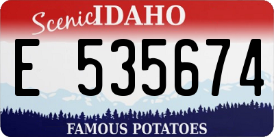 ID license plate E535674