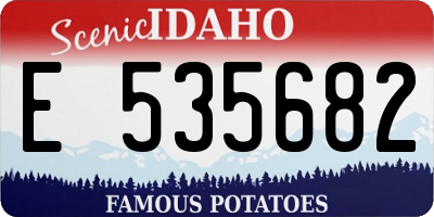 ID license plate E535682