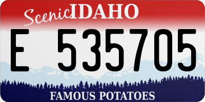 ID license plate E535705
