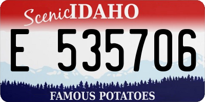 ID license plate E535706