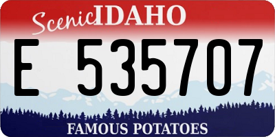 ID license plate E535707